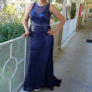Sequenced prom dress